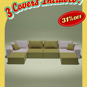 Modu cube - 6-Piece U-shaped sectional