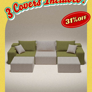 Modu cube - 5-Piece U-shaped sectional