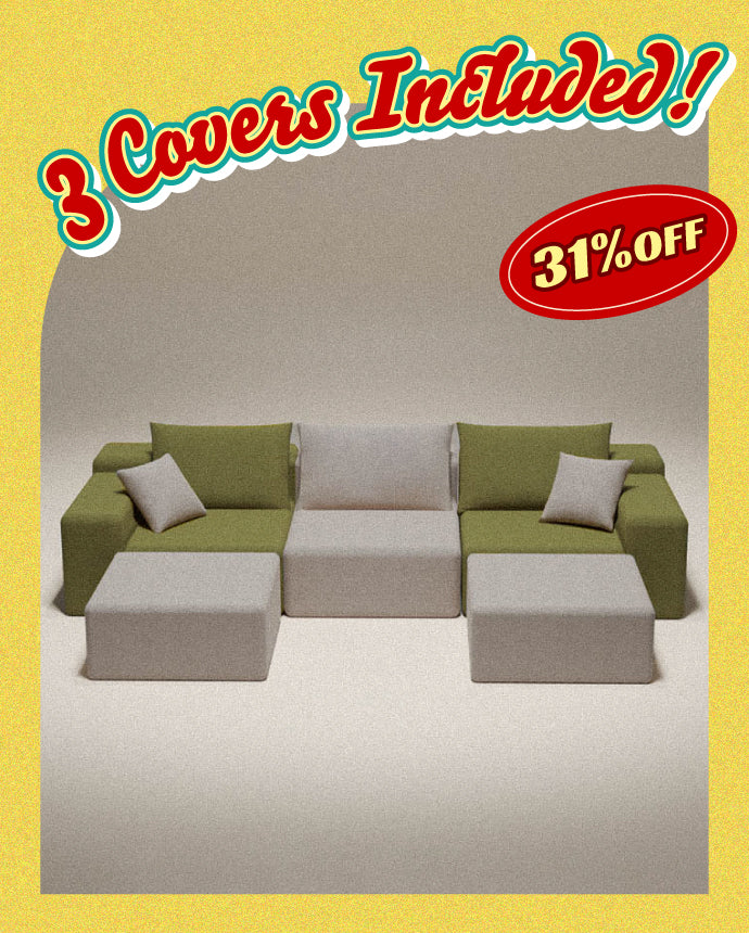 Modu cube - 5-Piece U-shaped sectional