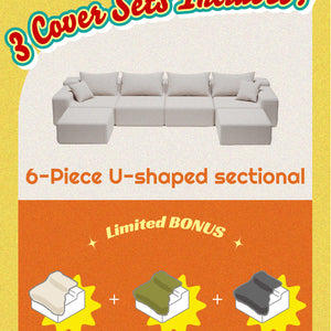 Modu cube - 6-Piece U-shaped sectional
