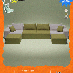 Modu cube - 6-Piece U-shaped sectional