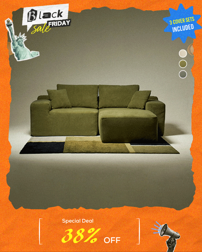Modu cube - 3-seater sectional