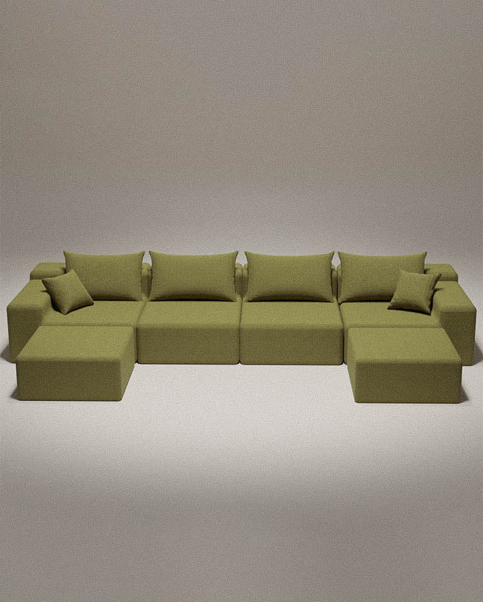 Modu cube - 6-Piece U-shaped sectional