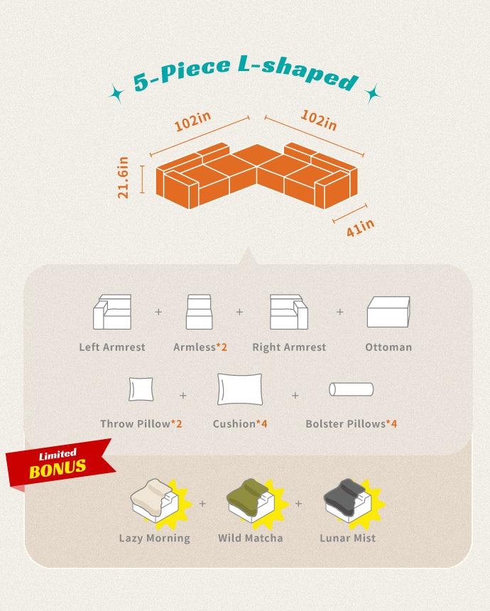 Modu cube - 5-Piece L-shaped
