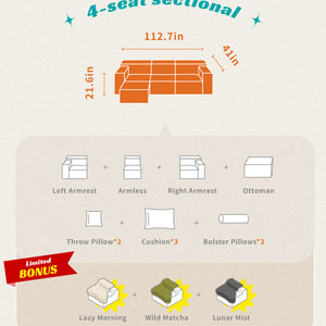 Modu cube - 4-seat sectional